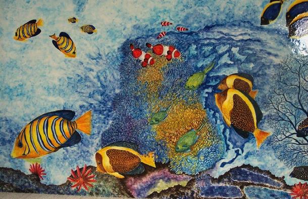 Panneau Décoratif sur Lave : Aquarium 